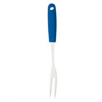 Garfo Trinchante Utilita Inox e Azul 35 cm