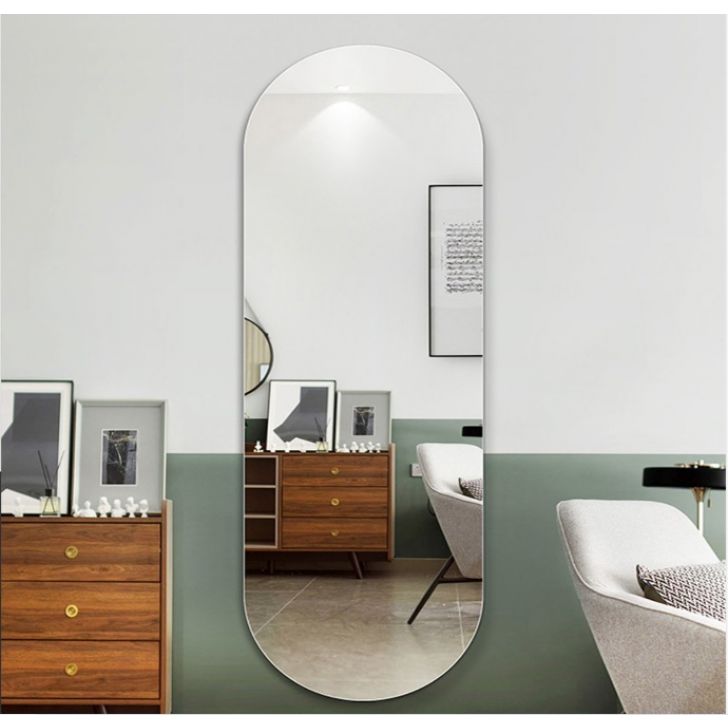 Espelho Decorativo Lapidado Oval 50x100cm