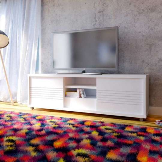 Rack 1.8 Supreme Branco Maderado 2PT