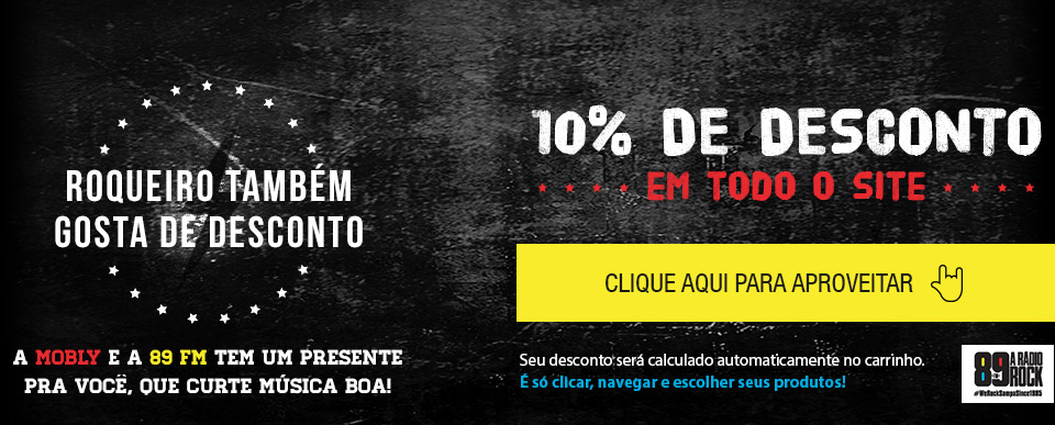 Roqueiro também gosta de desconto - 10% em todo o site