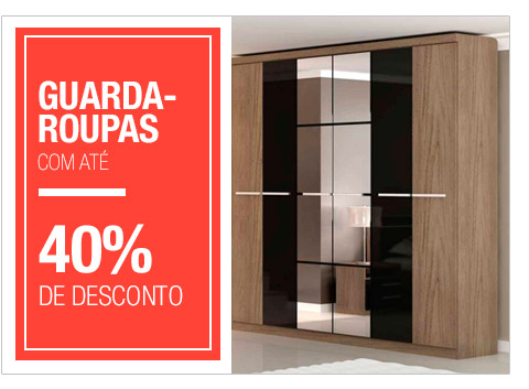 Guarda-roupas com até 40% de desconto