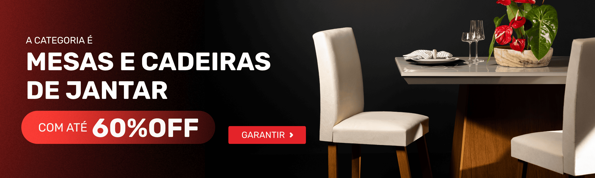 Mesas e cadeiras de jantar