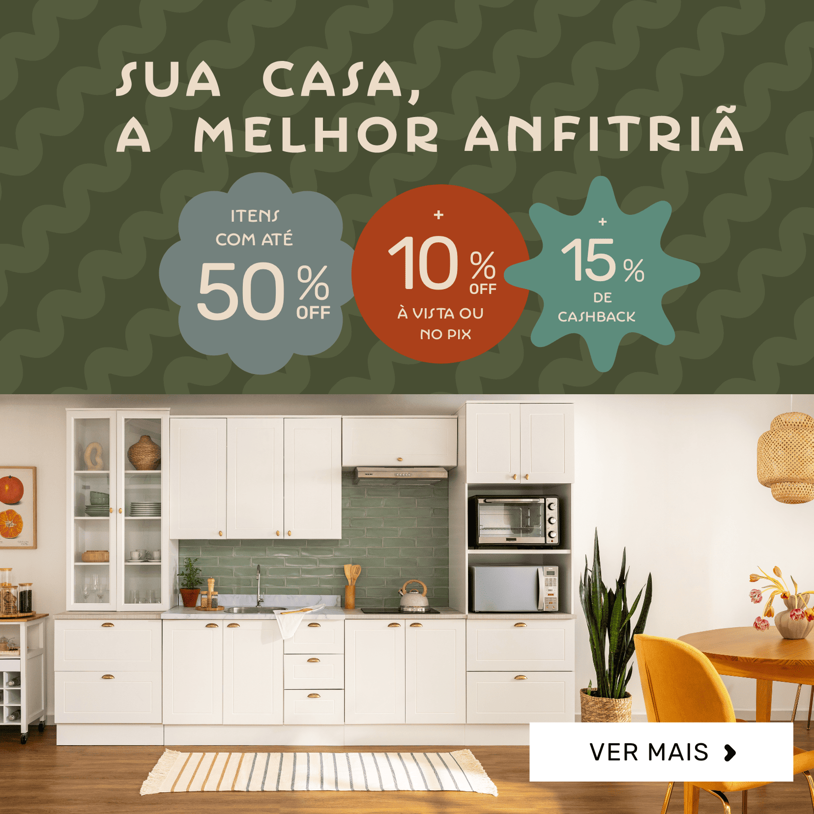 Sala de jantar e cozinha