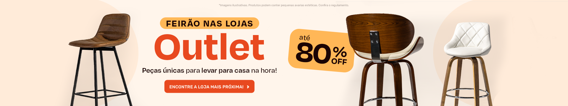 Feirão nas lojas Outlet