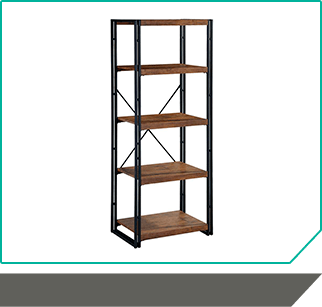 Estante Wooden Ipê e Preta