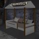 Cama Solteiro Sara Branco Com Led