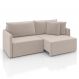 Sofá 3 Lugares Retrátil e Reclinável Malta Veludo Creme 220 cm