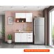 Cozinha Compacta Firenze I 5 Portas 2 Gavetas Amêndola e Branca