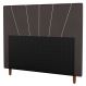 Cabeceira Cama Box Casal Queen Size Dallas 160cm Veludo Marrom - Desk Design