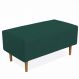 Puff Decorativo Sala de Estar Cléo W01 Pés Palito 90 cm Suede Verde Musgo - Lyam Decor