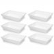 Kit 6 Travessas Brancas 4L Melamina Profissional Haus Concept Restaurante Buffet