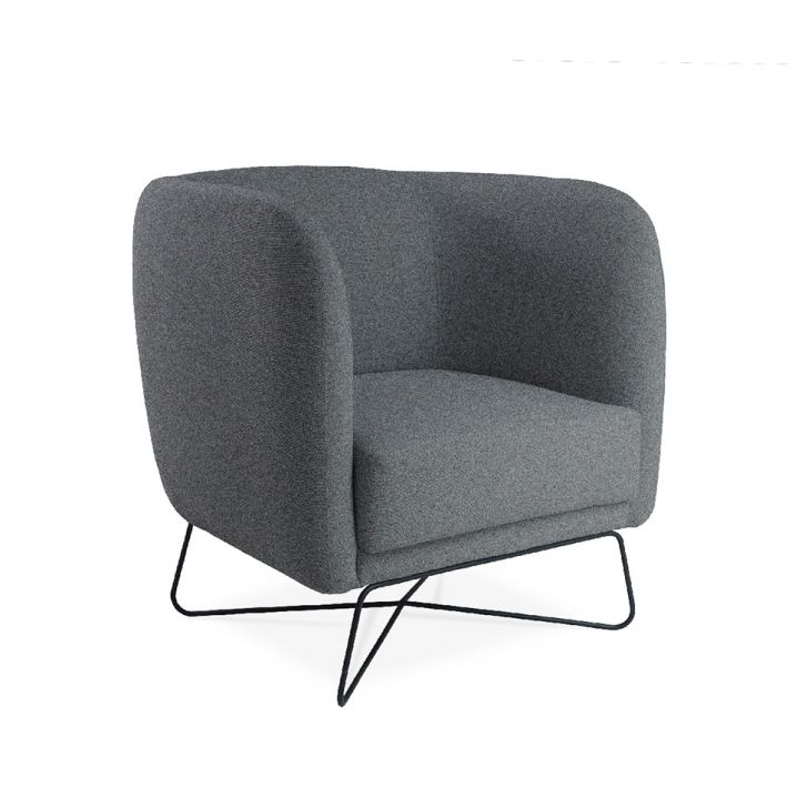 Image of Poltrona Benin Linho Cinza PLA-MO895UP99PXKMOB