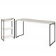 Kit Escritório Estante Areta 3 Prateleiras com Mesa Industrial Aspen 150cm C01 Snow - Lyam Decor