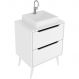 Gabinete para Banheiro 60 cm 2 Gavetas com Cuba Robin Branco