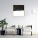 Quadro Abstrato Black Square 43x43 Caixa Marfim