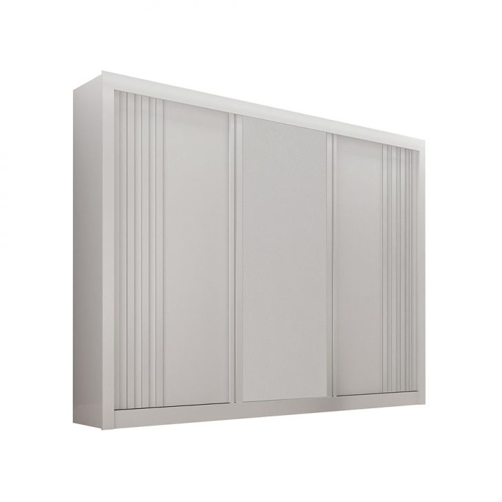 Guarda-roupa Casal Milano 100% Mdf 3 Portas 4 Gavetas Branco