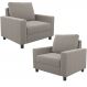Kit 02 Poltronas Decorativa Para Sala De Estar E Recepção Malta L02 Bouclê Bege - Lyam Decor