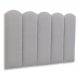 Cabeceira Solteiro Estofada Para Cama Box Kit 5 Placas Adesivas - Modelo Nuvem Linho Gelo