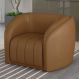 Poltrona Decorativa Sala de Estar Adam PU Caramelo G45 - Gran Belo