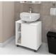 Balcão Gabinete de Banheiro com 1 Porta e Rodízios 55,3cm Multimóveis CR10129 Branco