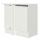 Balcão Armário de Cozinha de Canto 100% MDF com Tampo Branco Smart Madesa