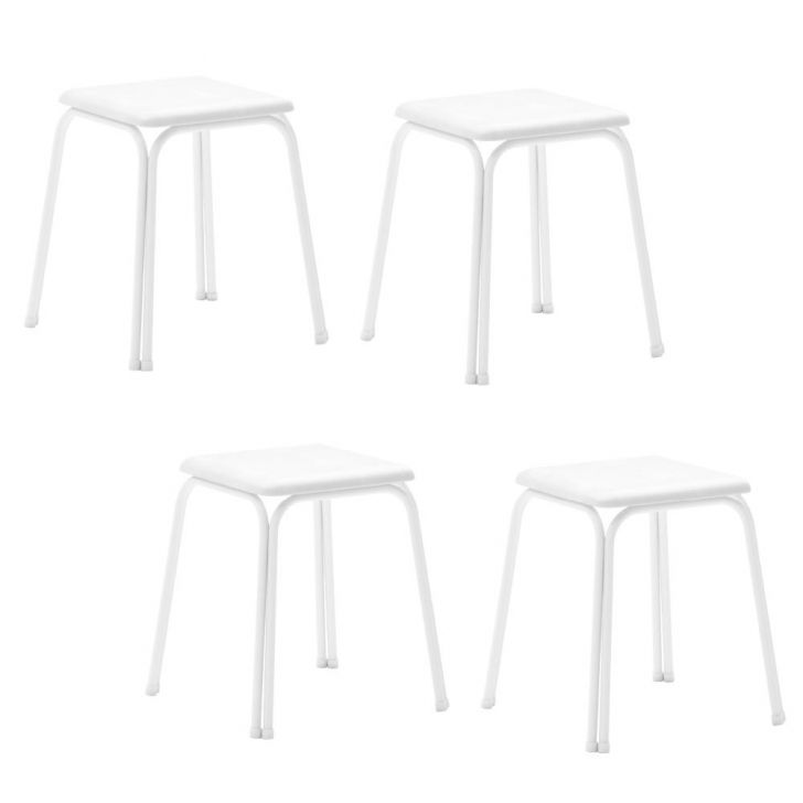 Conjunto 4 Banquetas Napa 1748 Carraro - Branco