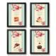 Kit 4 Quadros Vintage Para Cozinha Doces E Bolos 45x34cm - com vidro
