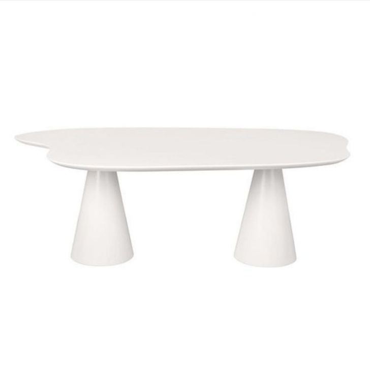 Mesa de Jantar 120x80 Cone Orgânica Nuvem cor Branca