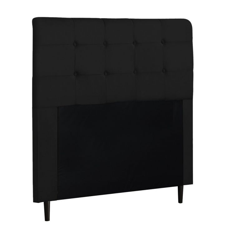 Cabeceira Cama Box Casal King 193cm Luna I02 Suede Preto - Mpozenato