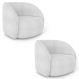 Poltrona para Sala Orgânica Kit 2 Zion M22 Boucle Branco - Mpozenato