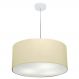 Pendente Cilíndrico Md-4049 Cúpula em Tecido 50x21cm Algodão Crú - Bivolt