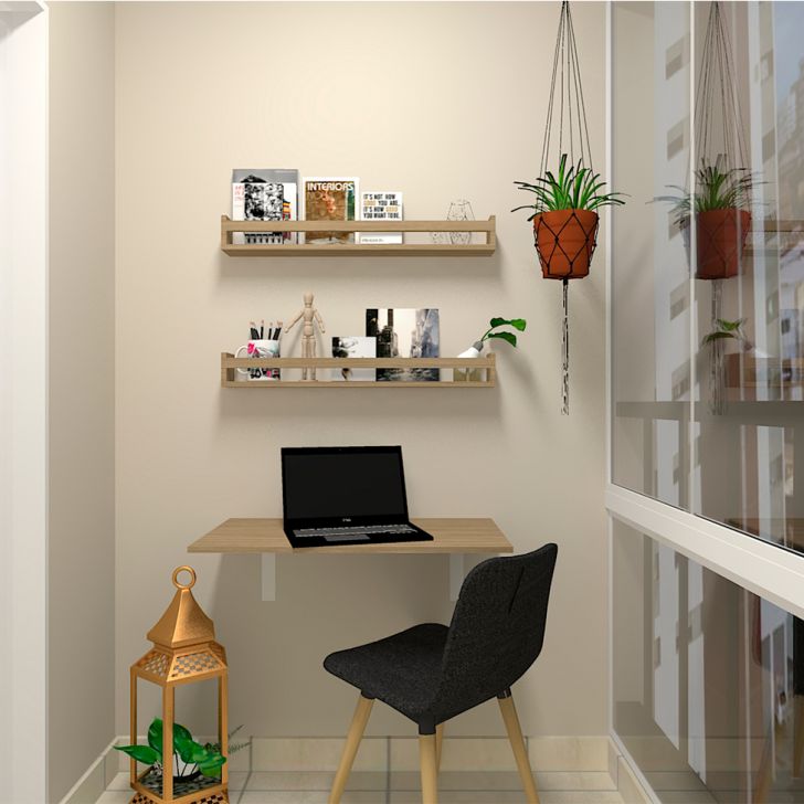 Mesa para Notebook Dobrável KitCubos Carvalho Mel 60 cm