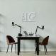 Quadro Escultura Frase Think Big 60x42 Cinza