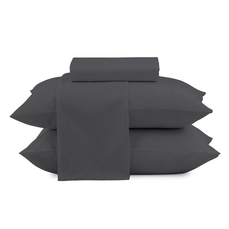 Jogo de Cama King Loft com 4 Peças Chumbo