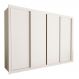 Guarda Roupa 4 Portas de Correr 4 Gavetas Nápoli Minastex Branco