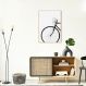 Quadro Bicicleta Vintage 100x70 Filete Marfim