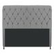 Cabeceira Estofada Cristal 195 cm King Size Com Capitonê Corano Cinza - Amarena Móveis