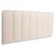 Cabeceira Casal Estofada Para Cama Box Kit 7 Placas Adesivas - Modelo Arredondada Suede Off White