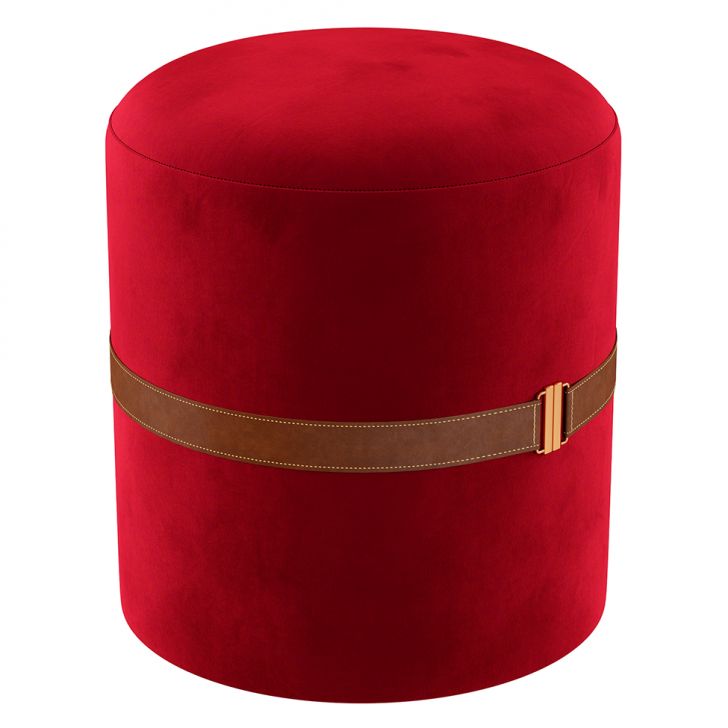 Puff Aston Vermelho e Marrom