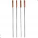 4 Espetos Simples para Churrasco Domama com Lâmina em Aço Inox e Cabo de Madeira 85cm