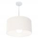 Pendente Cilíndrico Md-4205 Cúpula em Tecido 45x30cm Branco - Bivolt