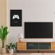 Quadro Gamer Glitch Controleuttons 100x70 Caixa Preto