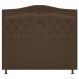 Cabeceira Estofada Yasmim 90 cm Solteiro Suede Marrom - Amarena Móveis