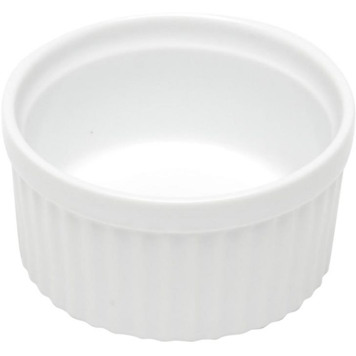 Ramekin de Porcelana 155ml Classic Branco 8,4x5cm para Servir Molhos e Sobremesas