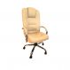 Cadeira Giratória Escritório Classic Presidente Marfim Relax Base Cromada c/ Rodizio - 100% Nacional