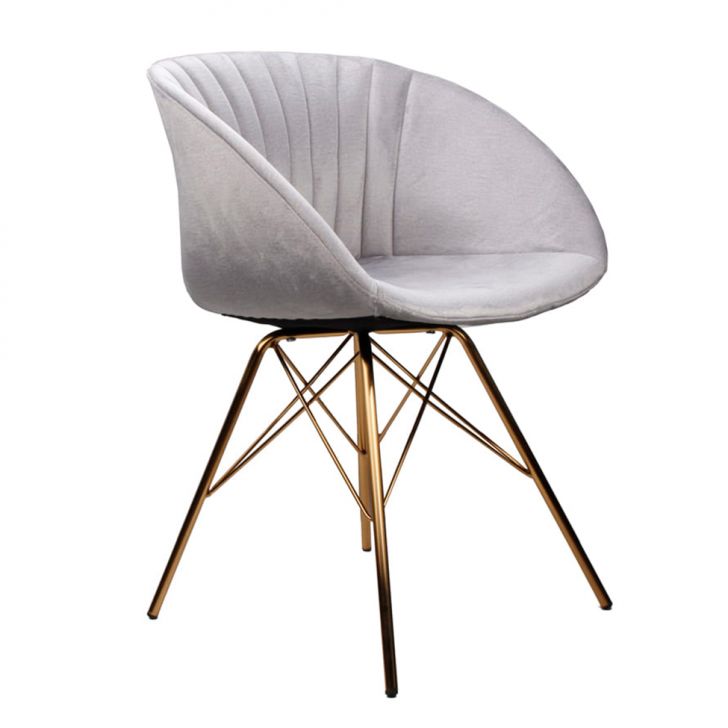Cadeira Eleonora Veludo Cinza
