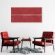 Quadro Vermelho Linha Minimalista 100x50 Filete Marfim