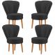 Jogo 4 Poltronas Resistente para Recepção Decor Moderna Tecido Veludo MOBLAN decor