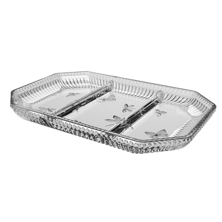 Petisqueira com 3 Divisórias Pequenos Voadores Transparente