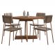 Conjunto Sala de Jantar Fontana 4 Cadeiras Carraro Areia/Rose/Nogal